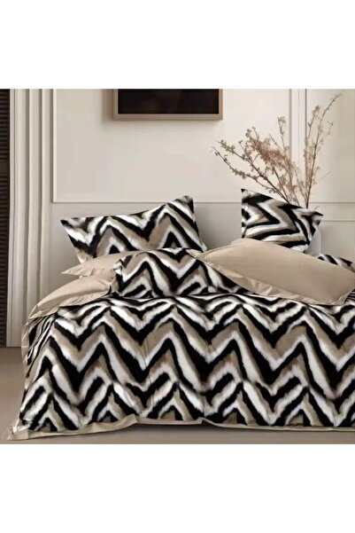 Pucioasa Duvet Cover Set with Stretchy in fine fabric, 6 pieces, Zig-zag