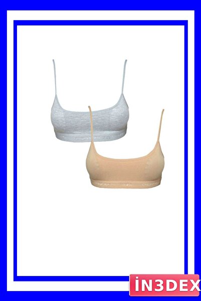 İN3DEX Padded Strap Bustier Set in Gray and Nude Color, 2-Pack