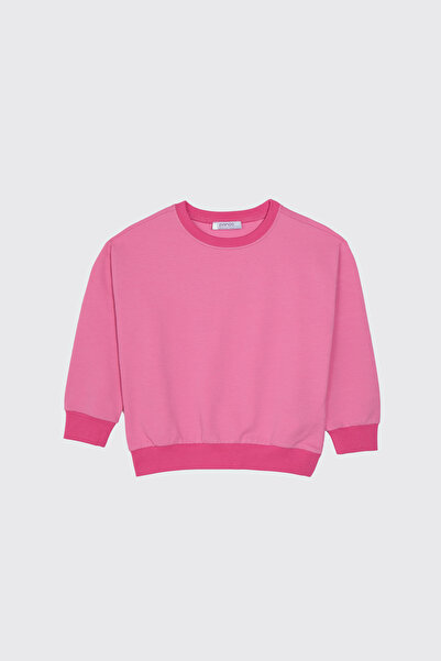 Panço Kız Çocuk Fuşya Sweatshirt