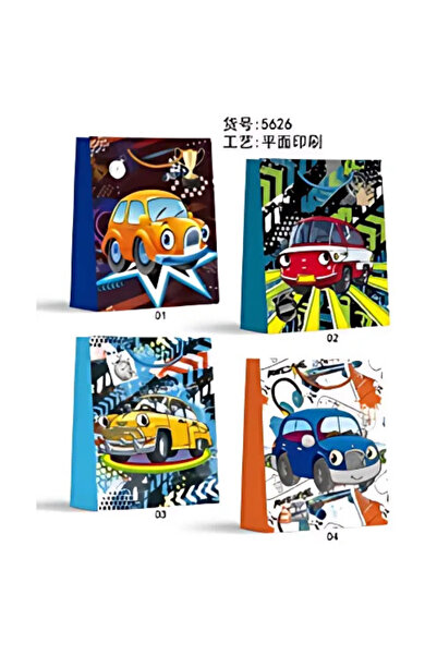 OEM Geantă cadou, carton 210gr, design auto, 30x41.5x12cm, modele asortate