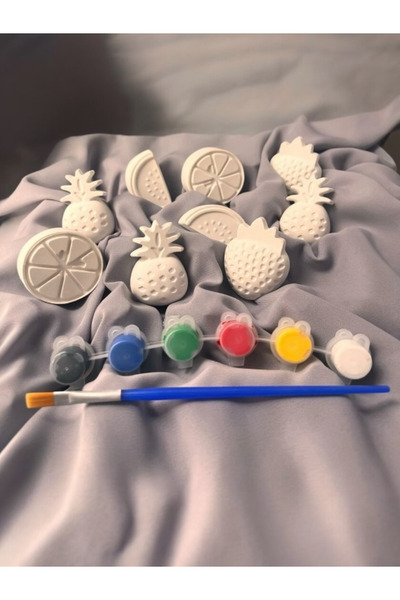 magnocandles Meyveler 9’lu Taş Boyama Seti Çocuk Yetişkin Workshop Etkinlik