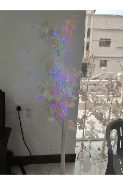 Tohfah شجرة ١٨٠ سم ورق ابيض مضيء