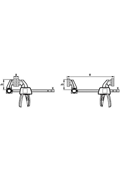 Bessey 2x скоба за едноръчно захващане EZS 110/40 - EZS 11-4 SET