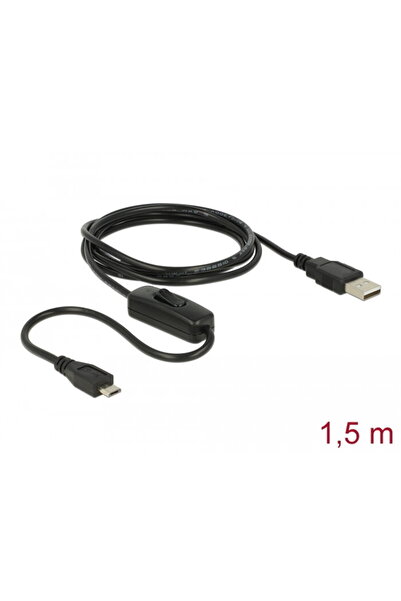 DELOCK Cablu de încărcare USB 2.0 Tip-A mascul > USB 2.0 Micro-B mascul cu co...