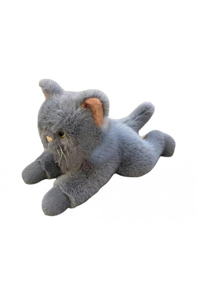 MADEJ Cat lying down 55 cm gray