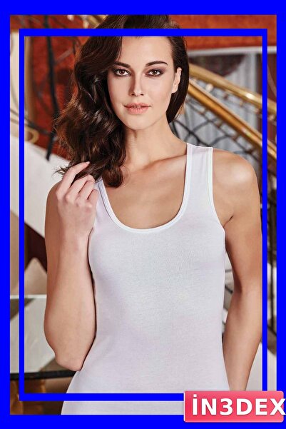 İN3DEX Wide Strap Lycra Women's Undershirt White Color