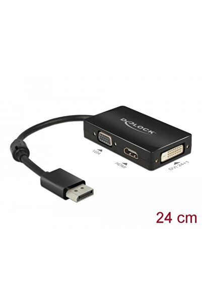 DELOCK Adaptor 62656, DisplayPort 1.1 mascul la VGA / HDMI / DVI mamă pasiv, ...