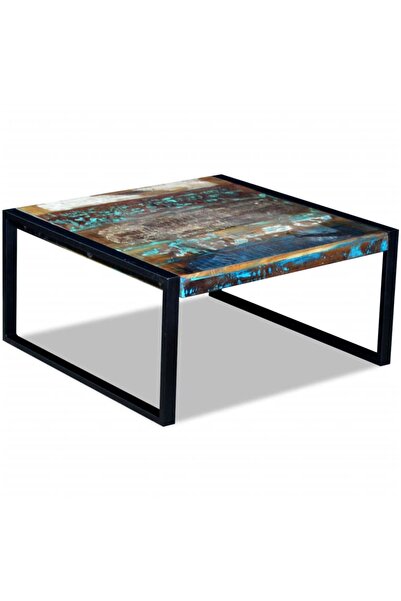 Concept Masă de cafea, 80 x 80 x 40 cm, lemn masiv reciclat