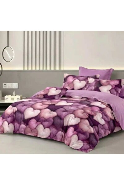 Pucioasa Duvet Cover Set with Stretchy in fine fabric, 6 pieces, Pink-purple ...