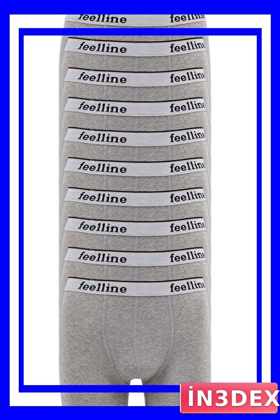 İN3DEX Gray Cotton Lycra Men's Boxer 10-Pack