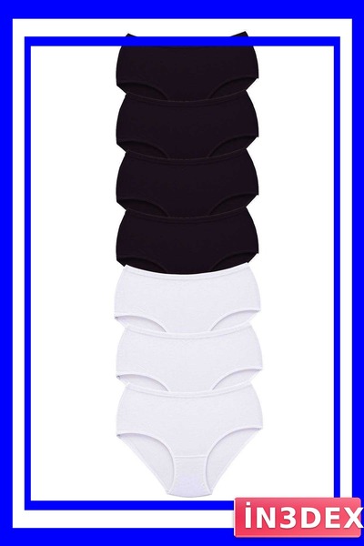İN3DEX Women's High Waist Bato Panties Set of 7 Thick Elastic