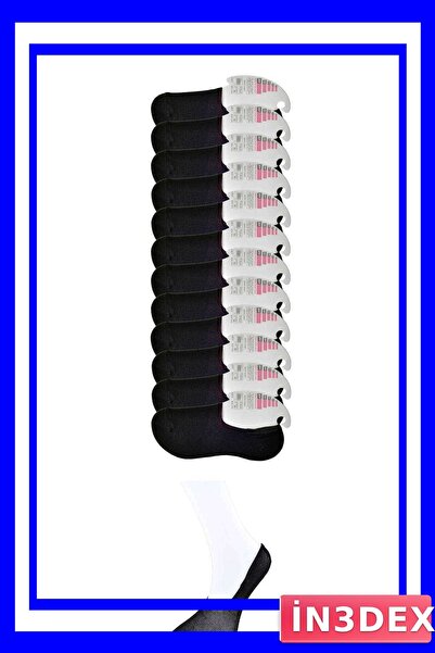 İN3DEX جوارب باليه سوداء 12 زوجًا من الملابس الداخلية النسائية