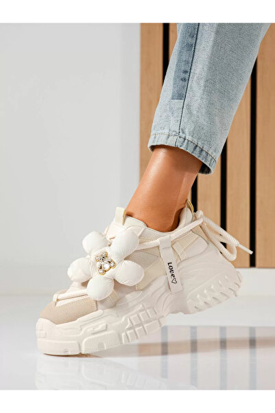 Zaira Adidasi dama bej din piele ecologica Lisa #19274 - 39