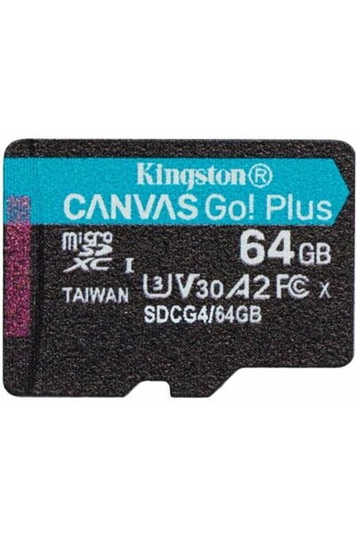 Kingston Card de memorie microSD 64GB Canvas Go! Plus 200MB/s A2 U3 V30