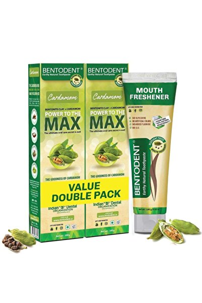Bentodent Natural Toothpaste | Herbal Whitening & Daily Oral Detox | CARDAMOM...