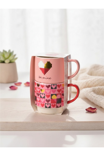 Tohana Double Heart Porcelain Mug