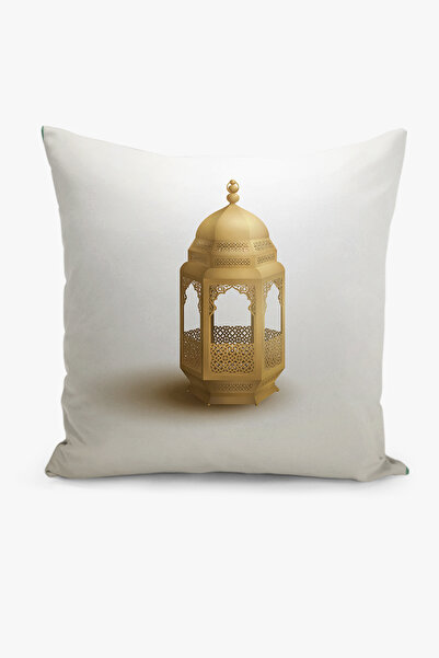 Filamente Ramadan Patterned Double Sided Digital Printed Throw Pillow Cover -...