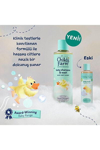 Childs Farm Aloe Vera ve Salatalık Özlü Bebek Saç ve Vücut Şampuanı 250ml