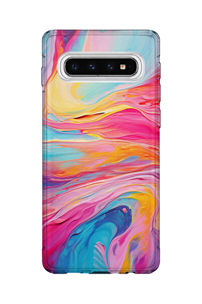 lelia حافظة هاتف شفافة مطبوعة متوافقة مع هاتف سامسونج جالاكسي S10 |   مجموعة:...