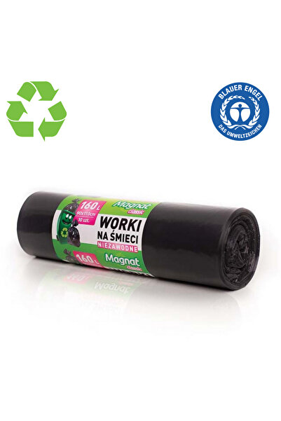 Resaco Pungi standard din plastic reciclat, 160L, 87x110cm, 27 microni, 10 bu...