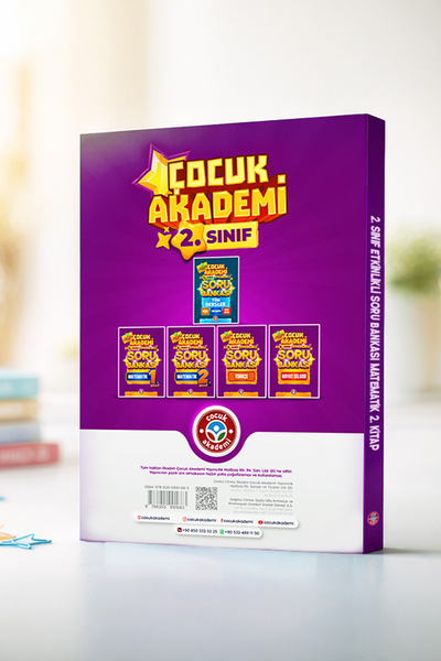 Çocuk Akademi 2. Sınıf Etkinlikli Soru Bankası Matematik 2. Kitap