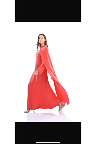 Zems Kırmızı Cupro Elbise