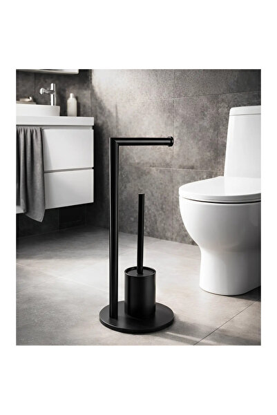 Herum Toilet paper holder, toilet brush holder and toilet brush set, stainles...