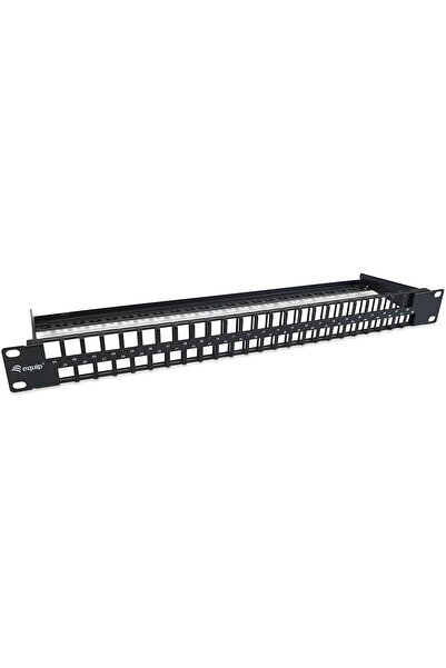 EQUIP Panou de conectare accesorii rețea 1U, Echipat, RJ-45, Cat6, negru, 48 ...