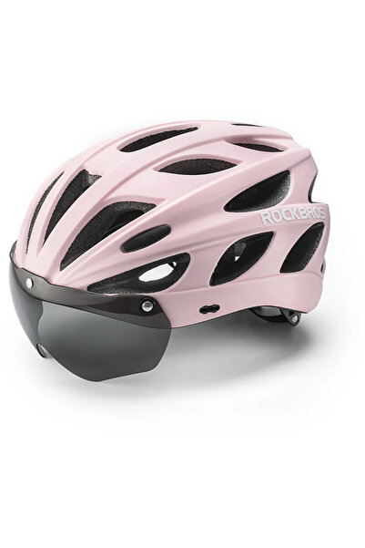 ROCKBROS Bike Helmet with Visor, Detachable UV Goggles, Detachable Visor, Uni...