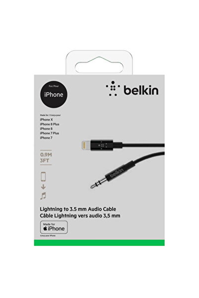 Belkin Cablu MIXIT Lightning la AUX de 3,5 mm 0,9 m