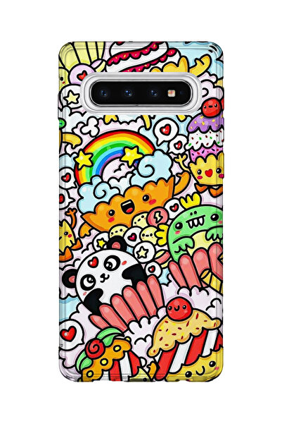 lelia حافظة هاتف شفافة مطبوعة متوافقة مع هاتف سامسونج جالاكسي S10 |   مجموعة:...