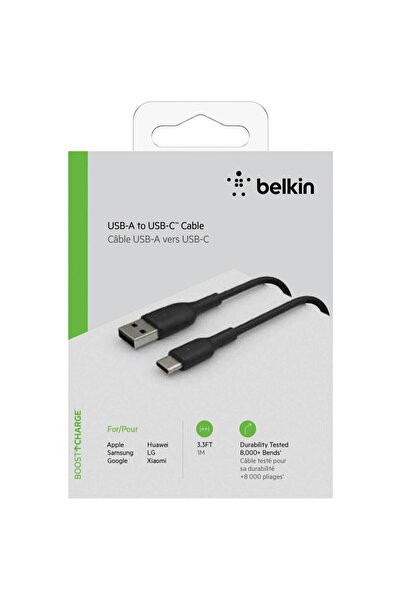 Belkin Cablu USB-C/USB-A 1m PVC, negru