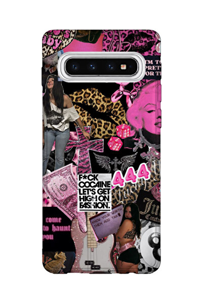 lelia حافظة هاتف شفافة مطبوعة متوافقة مع هاتف سامسونج جالاكسي S10 |   مجموعة ...