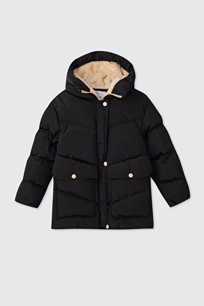Panço Kız Çocuk Siyah Mont
