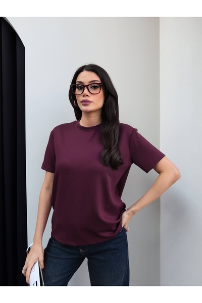 ESRAHELVACI Μπλουζάκι με λαιμόκοψη ποδηλάτου Modal