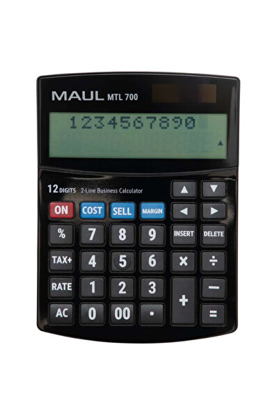 MAUL Calculator de birou MTL 700, 12 cifre, 2 linii - negru