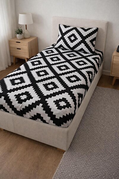 Arma Concept Single Ranforce Fabric Geometric Pattern Fitted Elastic Sheet & ...