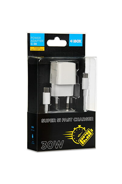 İbox Încărcător de călătorie C-38 PD 30W, alb