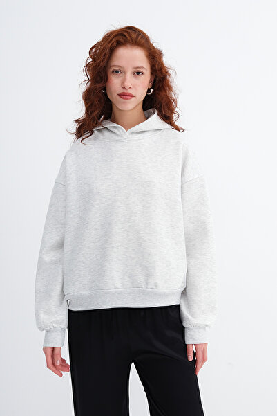 Addax Silvery Hooded Sweatshirt S12916