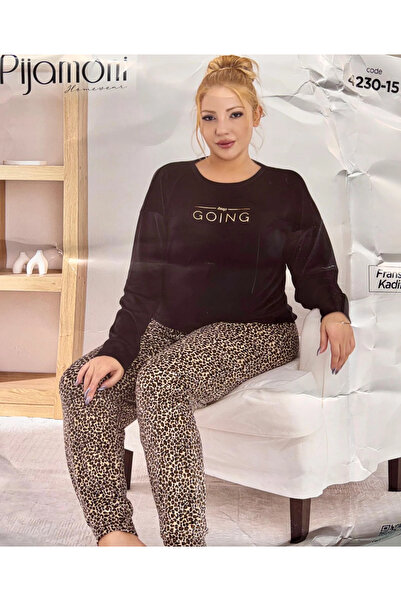 Pijamoni 4230-15 Pajama Set French Velvet King Size