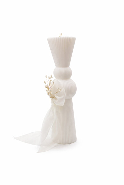 Dany Kids Fashion Λευκό κερί σε σχήμα κλεψύδρας διακοσμημένο με φιόγκο, μοντέ...