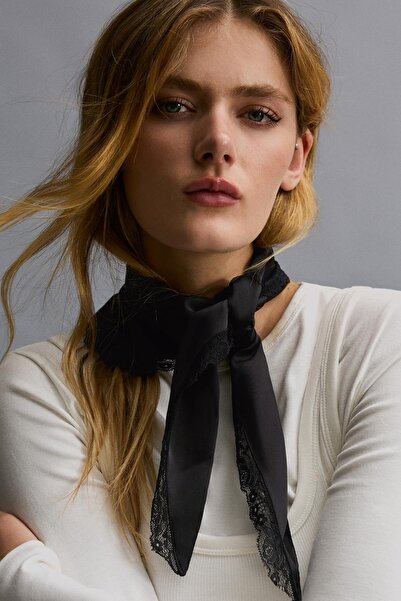 Bershka Dantelli saten bandana