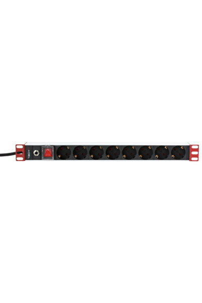 Techly Prelungitor rack 19" cu 8 prize, mufă Schuko