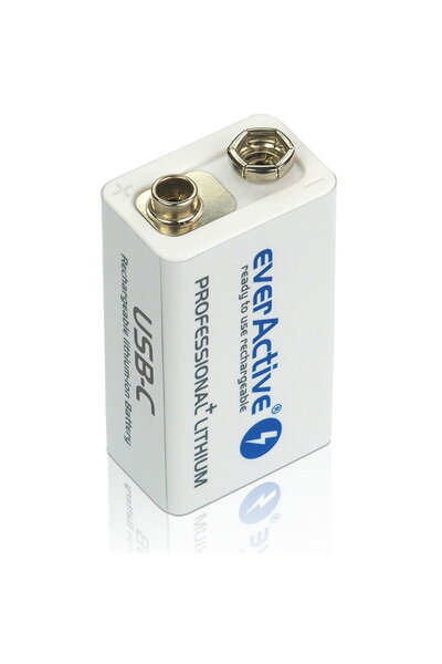 everActive Επαναφορτιζόμενη μπαταρία 6F22/9V Li-ion 550 mAh με USB ΤΥΠΟΥ C