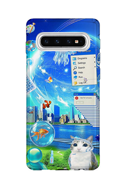 lelia حافظة هاتف شفافة مطبوعة متوافقة مع هاتف سامسونج جالاكسي S10 |   مجموعة:...