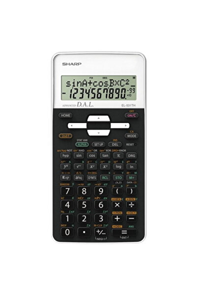 Sharp Calculator științific, 12 cifre, 273 funcții, 161x80x15mm, EL-531THBWH ...