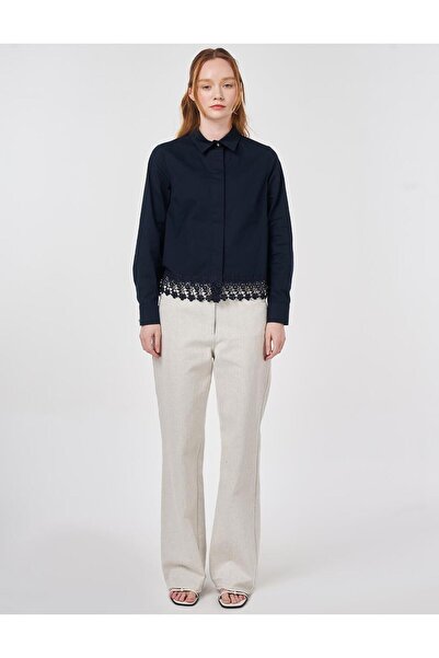 Kayra Dantel Garnili Pamuklu Bluz 11034