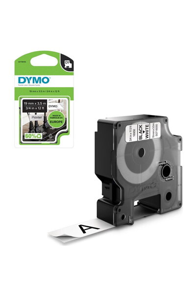 Dymo LabelManager Black/White Flexible Labels 19mm x 3.5m