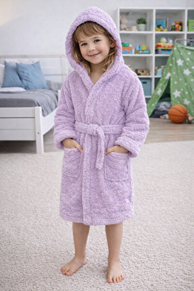 Mislina Home Luna Soft Girls'/Boys' Hooded Wellsoft Bathrobe Plush Dressing G...