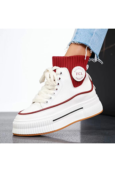 Zaira Women's Josie Sneakers White/Red #13418 - 40